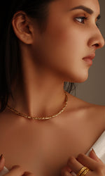 Luna Choker and Luna Small Hoops Combo