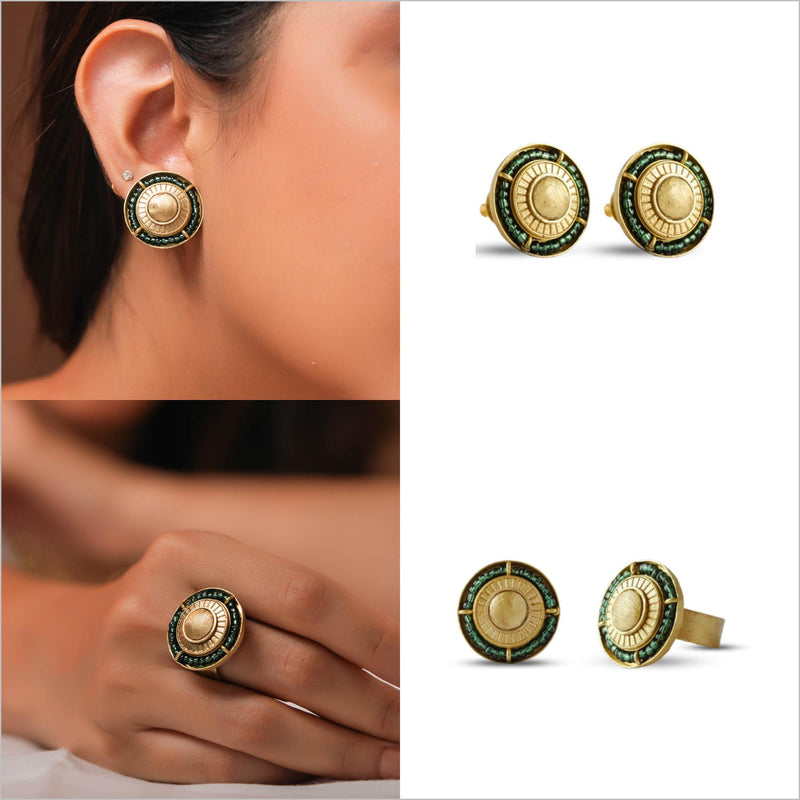 Bahar Studs & Ring Combo