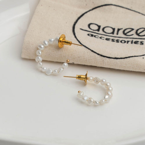 Pearl Hoops - Small